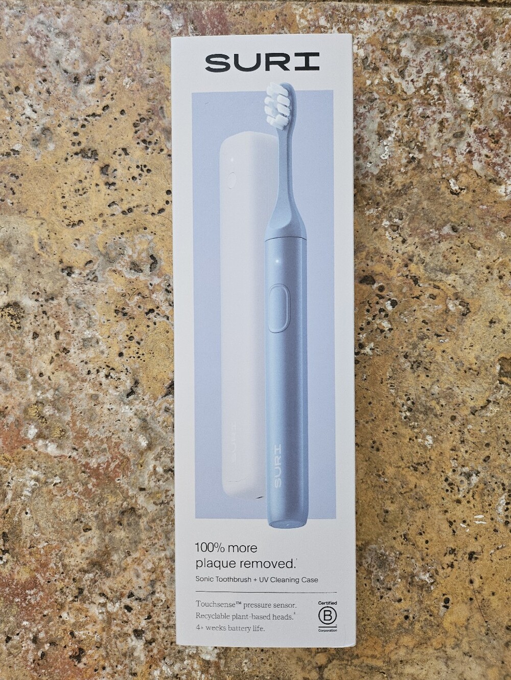 Blue SURI Electric Toothbrush with UV Cleaning Case